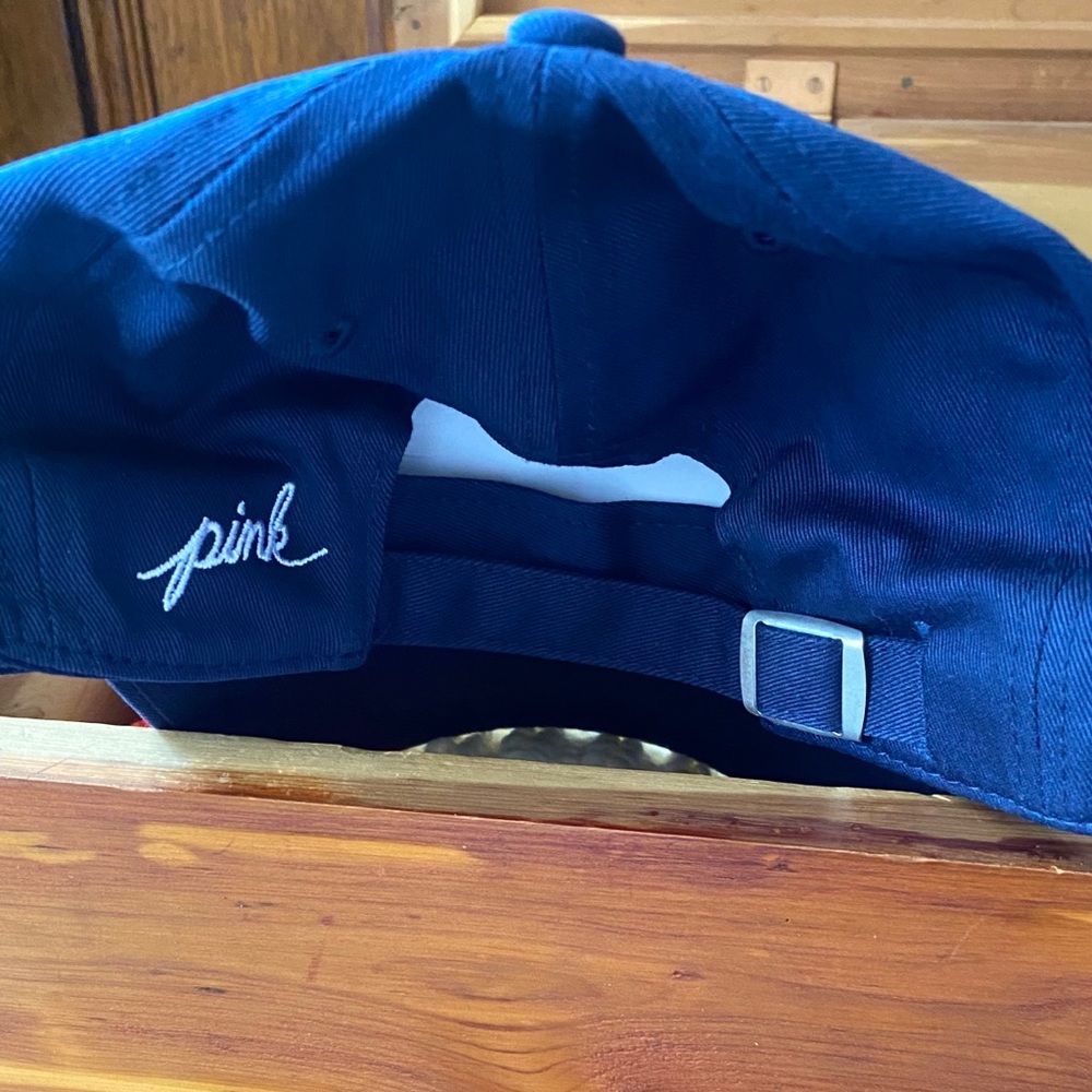 Vs pink baseball cap navy raised embroidered pink logo rare - Picture 3 of 7